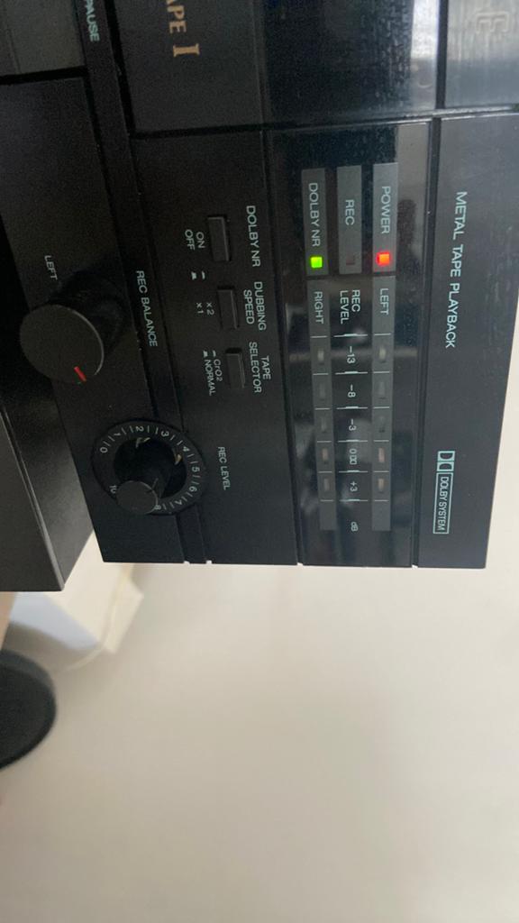 Akai HX-A35W Dubbel Cassettedeck met Dolby NR, Ophalen of Verzenden, Dubbel, Akai, Tiptoetsen