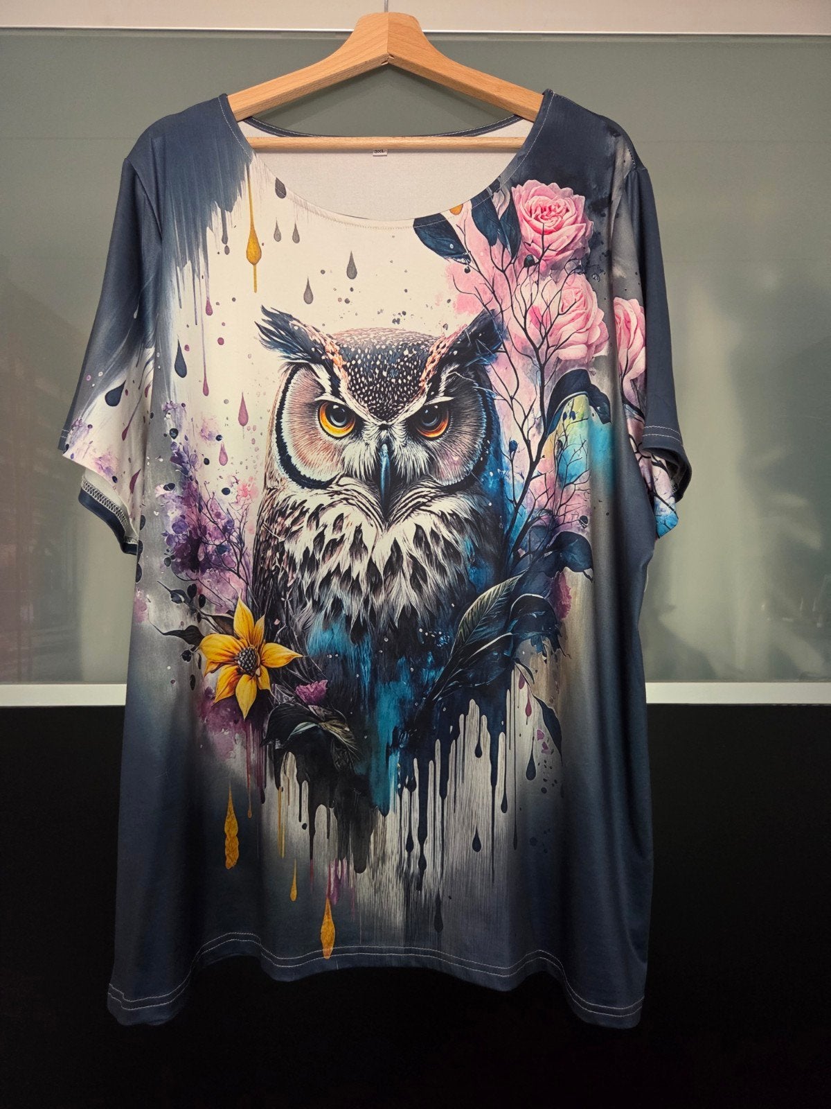 T-shirt 3xl xxxl tot over de bil (172), Kleding | Dames, Ophalen of Verzenden, Zo goed als nieuw, Meerkleurig, Shirt of Top