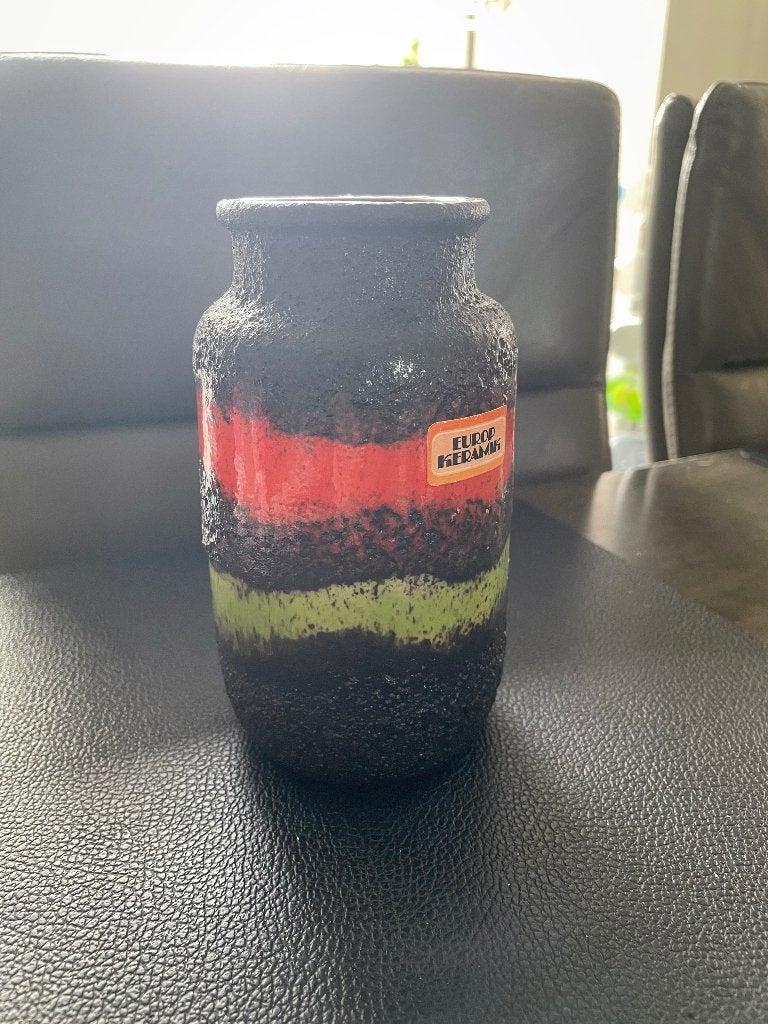 Vintage fat lava vaasje 16cm, Antiek en Kunst, Ophalen of Verzenden