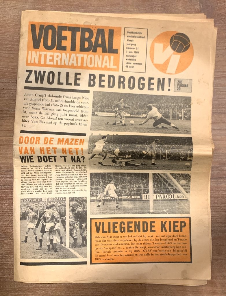 Voetbal International VI Div. tijdschriften uit 1969 / €5,-, Verzamelen, Ophalen of Verzenden, Zo goed als nieuw, Roda JC, Boek of Tijdschrift