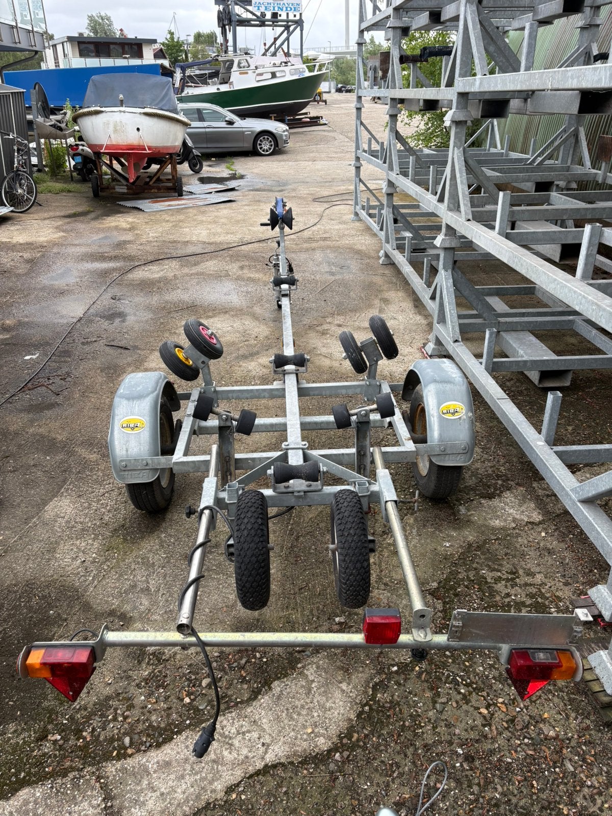 Riba boottrailer 5 meter | Ongeremd | Gegalvaniseerd, Ophalen, Gebruikt, Overige typen