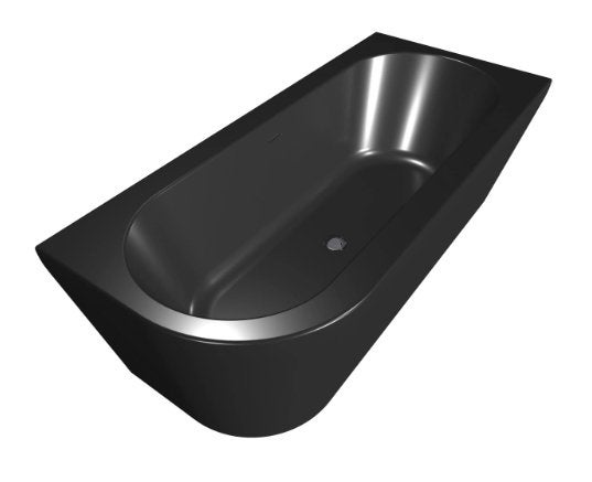 half vrijstaand (hoek)ligbad XENZ CHARLEY 180 x 80 mat zwart, Ophalen, Nieuw, Bad, Info@xenz.nl