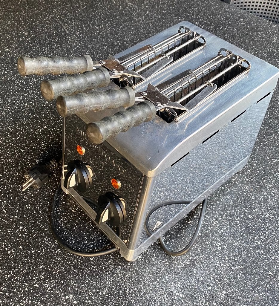 Toaster milantoast, Witgoed en Apparatuur, Broodroosters, Ophalen of Verzenden, Gebruikt, Uitneembare kruimellade