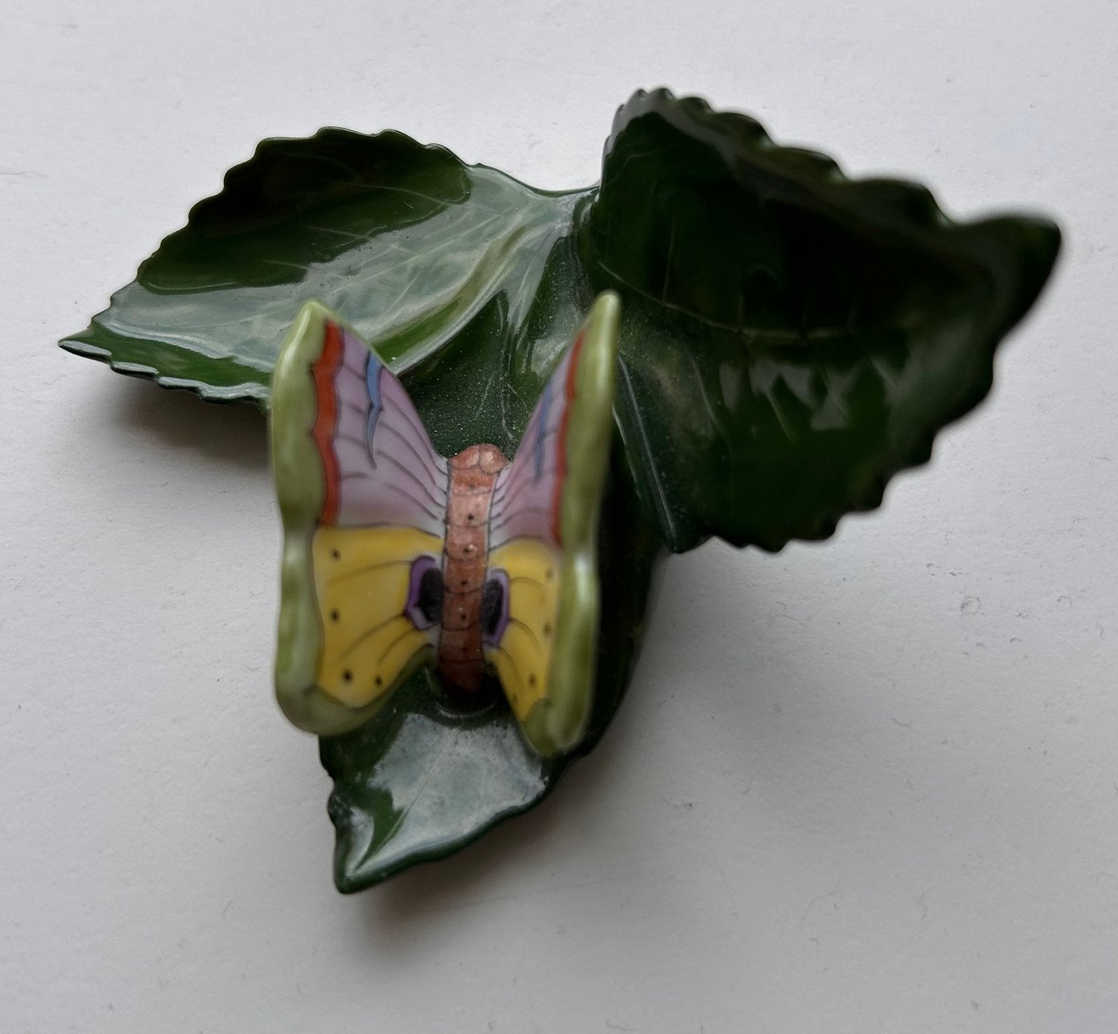 Herend porselein vlinder miniatuur handbeschilderd, Ophalen of Verzenden