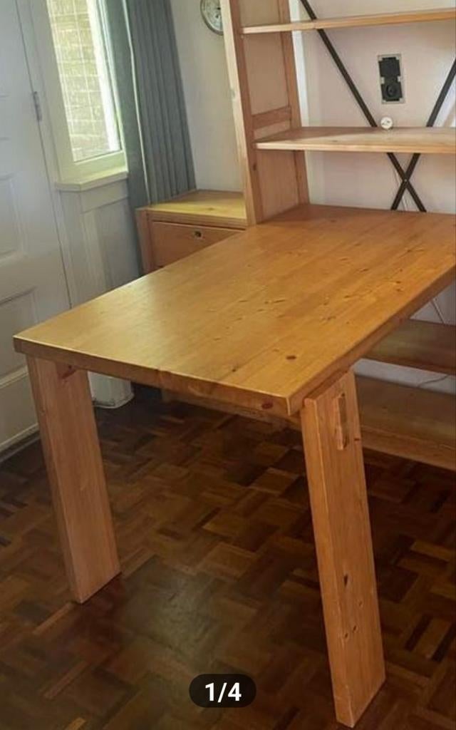Lundia tafel voor in kast - Grenenhout, Huis en Inrichting, Tafels | Eettafels, Ophalen, Gebruikt, 100 tot 150 cm, 50 tot 100 cm
