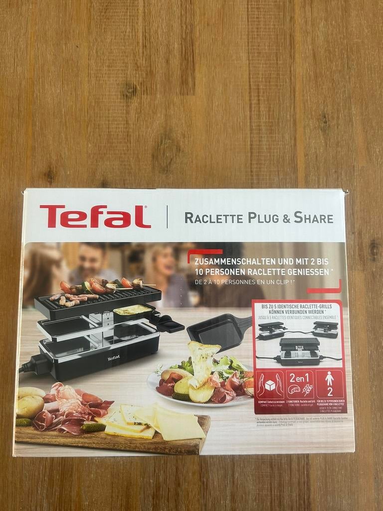 Tefal raclette plug & share, Ophalen of Verzenden, Nieuw