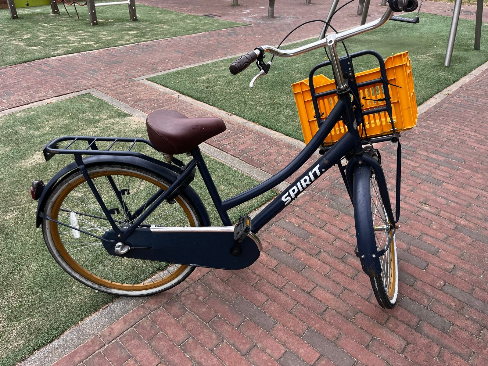 Mooie meiden/meisjes kinder Spirit fiets donkerblauw, Fietsen en Brommers, Ophalen, Gebruikt, Terugtraprem, 20 inch of meer