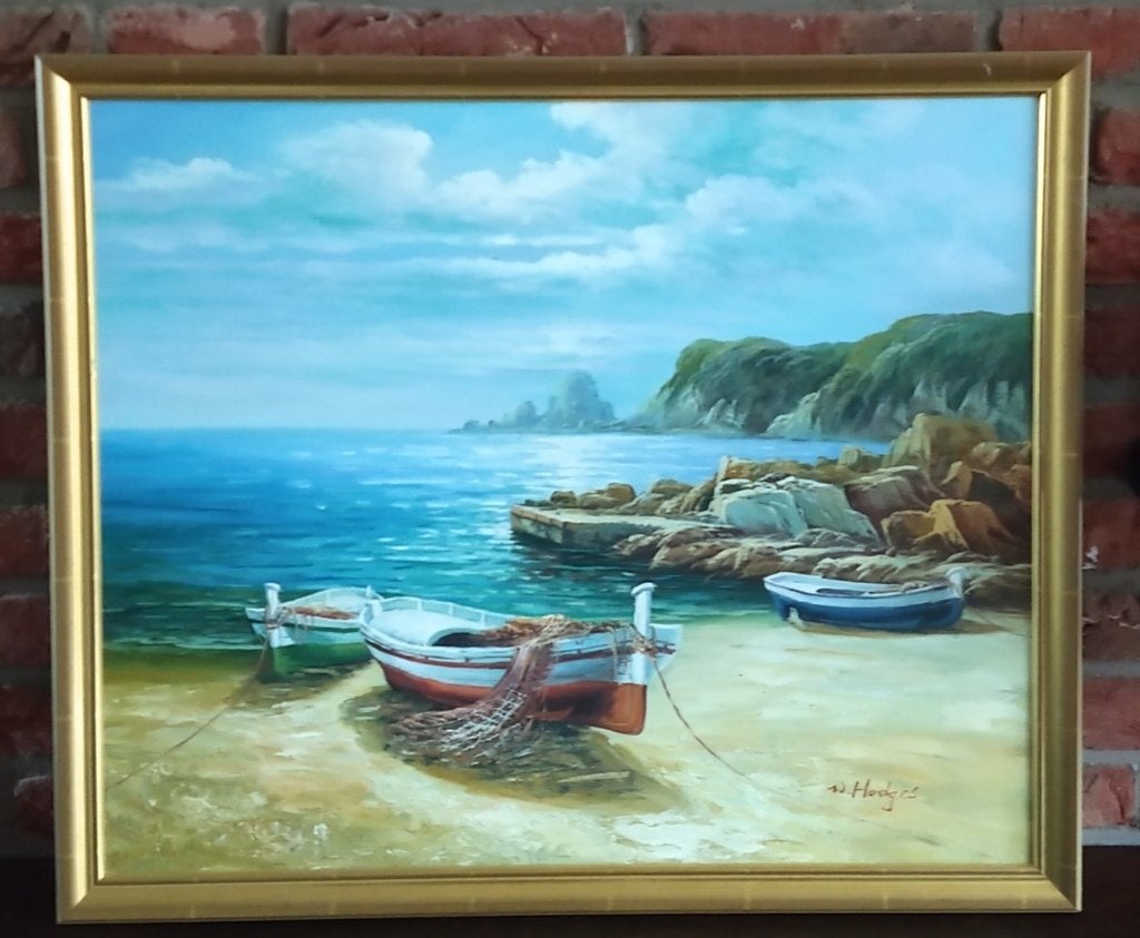schilderij Zeezicht van William Hodges, volgnr 21, Antiek en Kunst, Kunst | Schilderijen | Klassiek, Ophalen of Verzenden, Klassiek