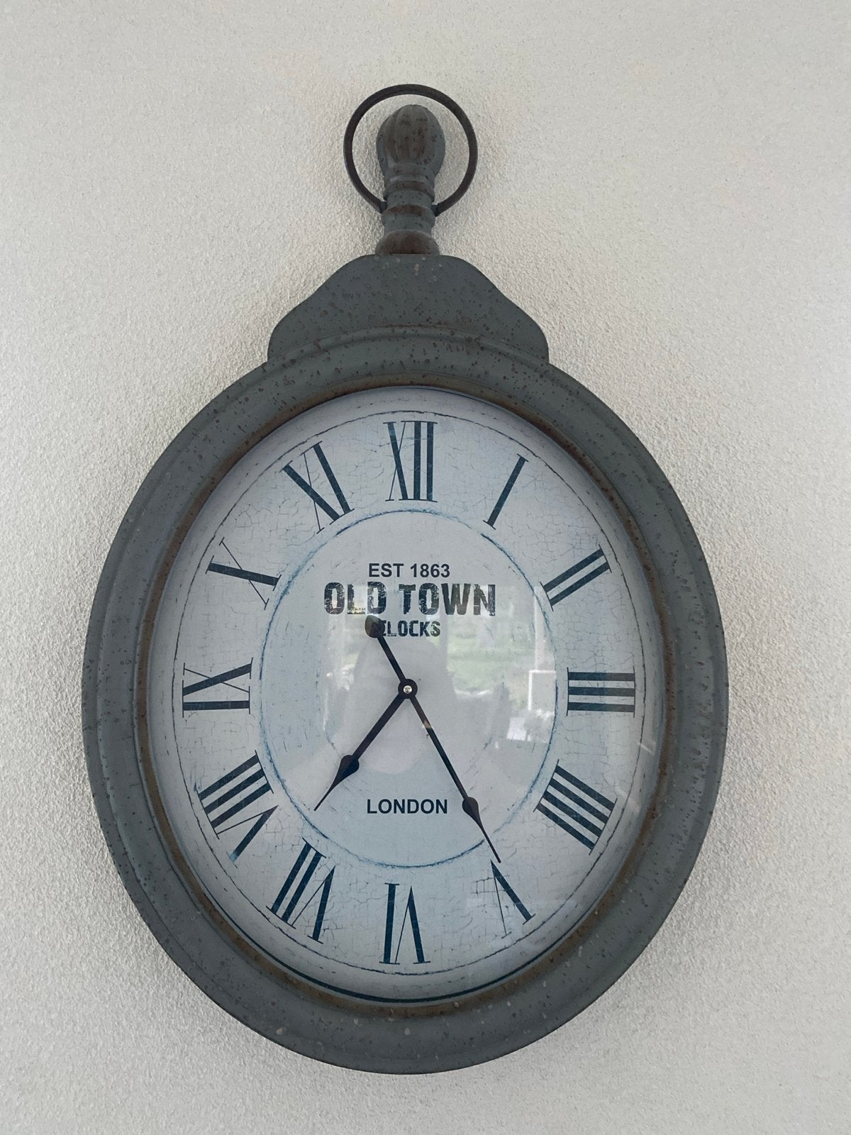 Wandklok 'Old Town Clocks London' - Vintage Stijl, Ophalen, Grijs, Vintage, Analoog