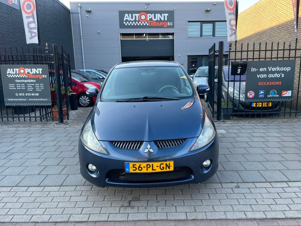 Mitsubishi Grandis 2.4-16V Invite 2e Eig! Trekhaak 7Persoons, Auto's, Mitsubishi, Voorwielaandrijving, Gebruikt, Blauw, 7 stoelen