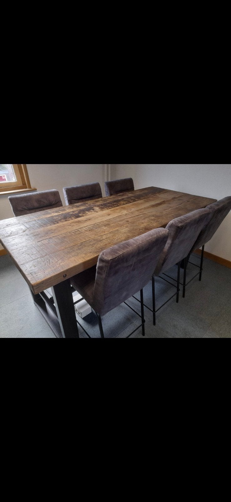 Robuuste eettafel 200x90x90 in goede staat, Gebruikt, 50 tot 100 cm, Vijf personen of meer, 150 tot 200 cm