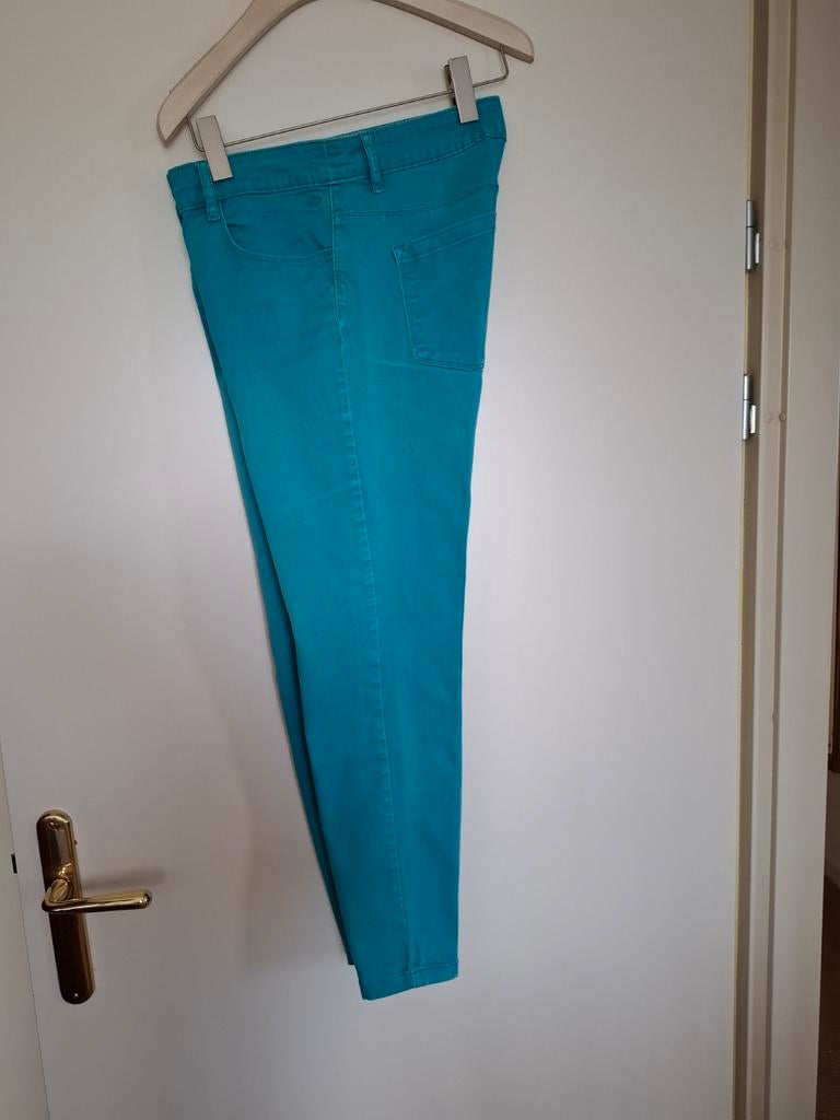 Tom Tailor broek turkoois maat 38/40, Kleding | Dames, Maat 38/40 (M), Overige kleuren, Gedragen, Tom Tailor
