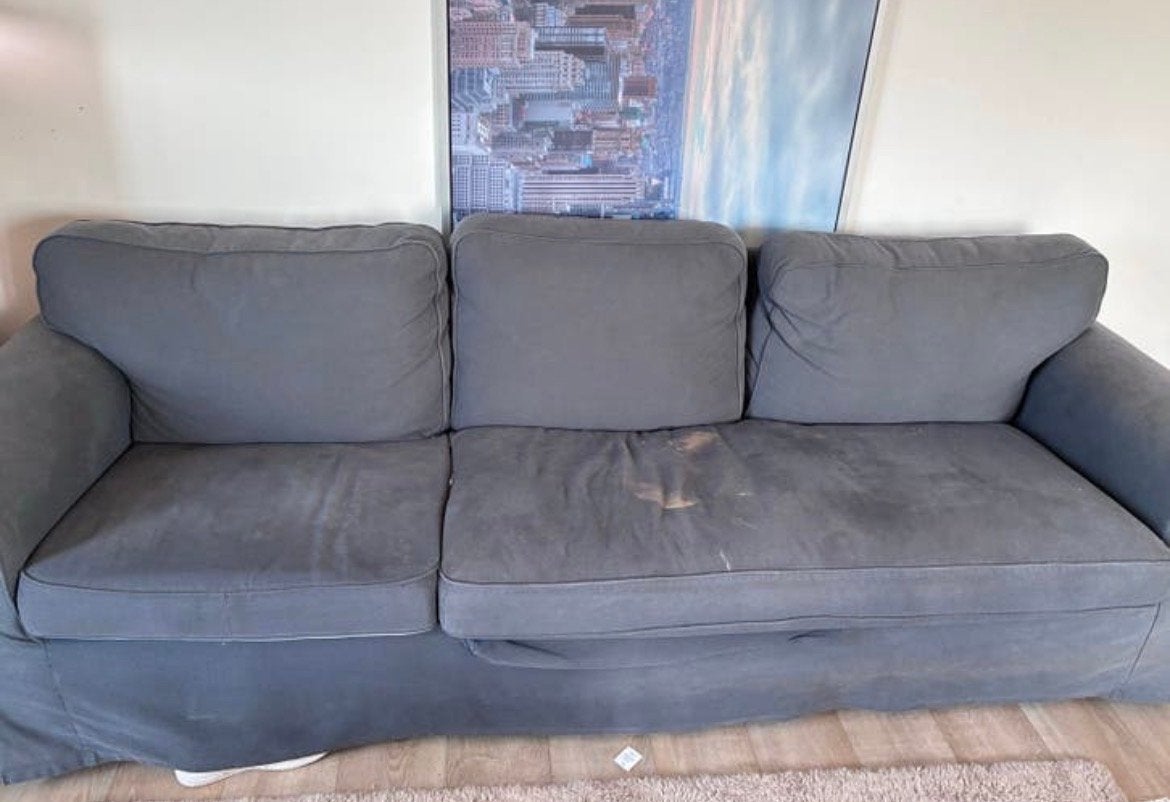 IKEA Ektorp 3-zitsbank grijs, Ophalen, Gebruikt, Driepersoons, 75 tot 100 cm