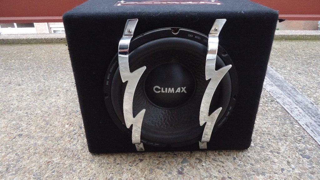 TE KOOP CLIMAX SUBWOOFER 12 INCH 2000 WATT 500 WATT RMS 2 SP, Auto diversen, Ophalen, Zo goed als nieuw