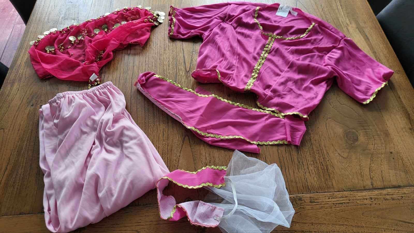 Verkleedkleding buikdanseres roze - compleet pak, Carnaval, Ophalen of Verzenden, Kleding, Onbekend