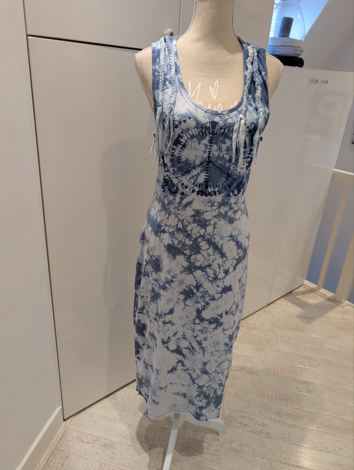 Isla Ibiza  Tie-Dye Jurk Maat XL  KATOEN., Blauw, Maat 42/44 (L), Ophalen of Verzenden, Zo goed als nieuw