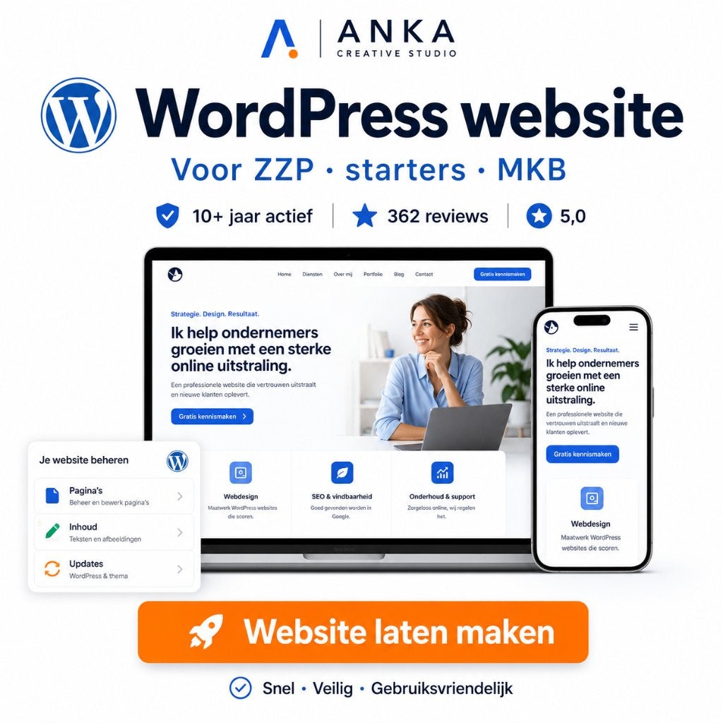 WordPress website laten maken | Voor ZZP, starter en MKB