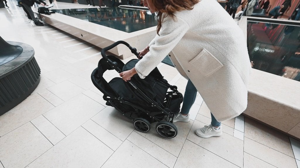 Deryan Elena Duo Buggy - Dubbele Buggy - Compact - Zwart, Ophalen of Verzenden, Zo goed als nieuw, Overige merken, Verstelbare rugleuning