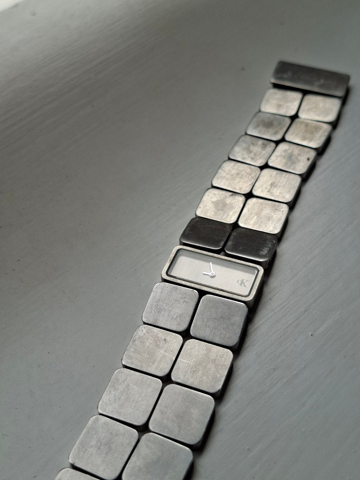 Calvin Klein horloge vintage modernist stijlvol swiss made, Ophalen of Verzenden, Staal, Overige merken