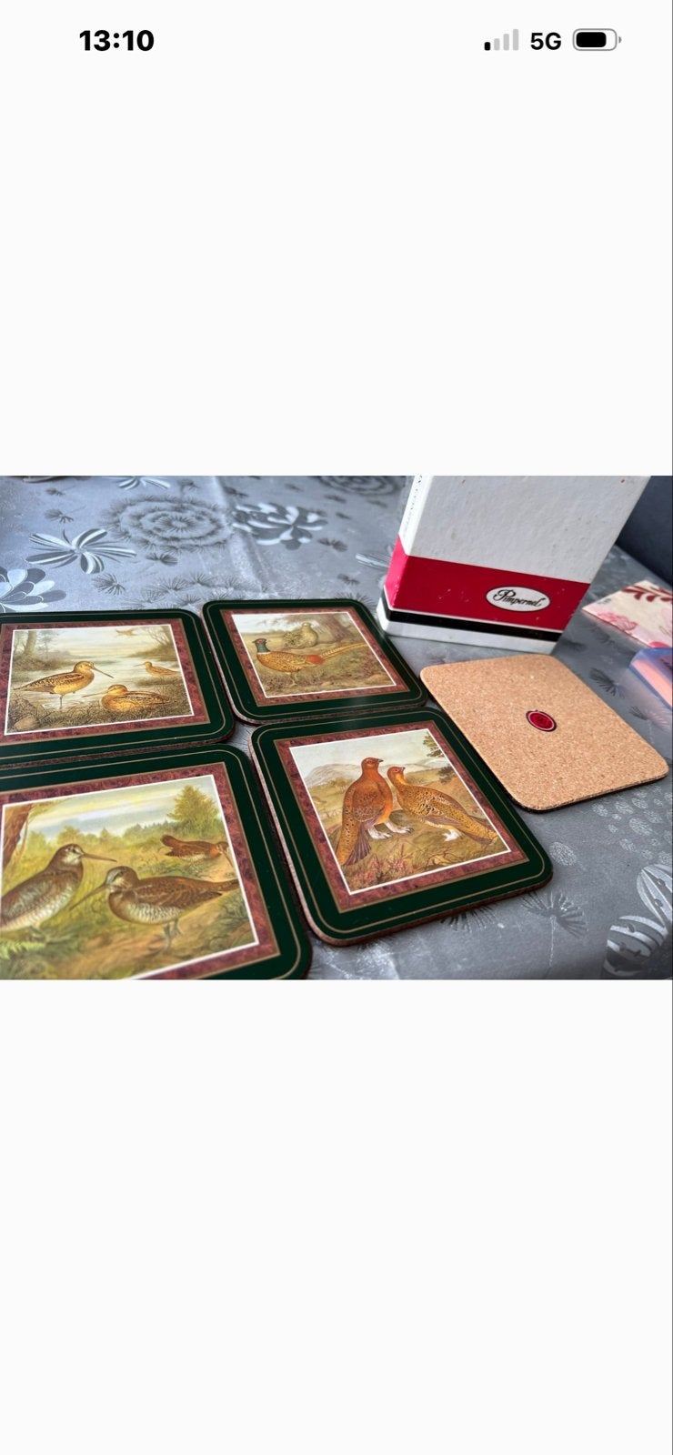Vintage Pimpernel onderzetters met vogelmotieven, Vintage, Gebruikt, Meerkleurig, Ophalen of Verzenden