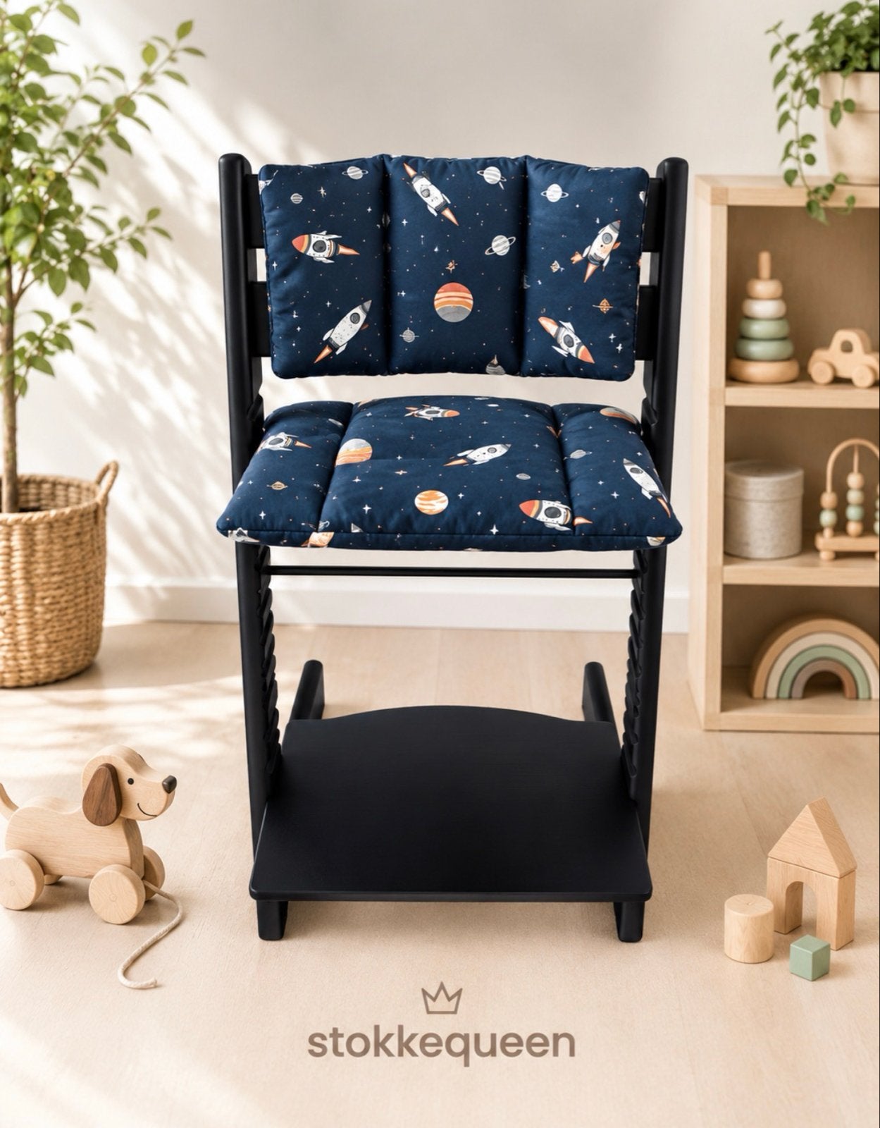 Nieuwe Handgemaakte Kussenset Stokke Tripp Trapp Ruimtevaart, Ophalen of Verzenden, Nieuw, Overige typen
