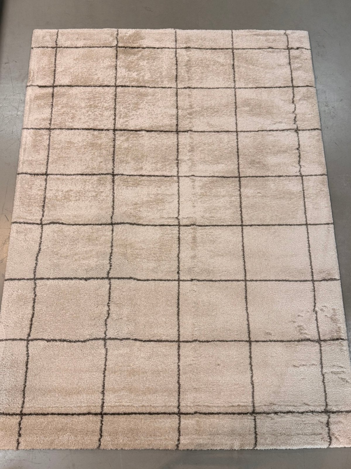 Vloerkleed zwart/beige 200x300cm sample, Interieur05, Douwe Tammingaweg 34, Beige, 150 tot 200 cm