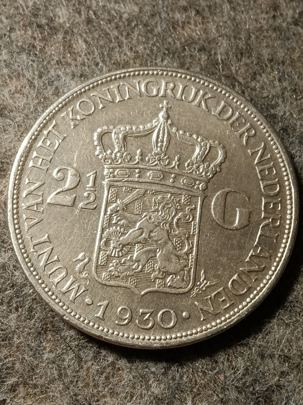 Wilhelmina rijksdaalder 1930 PR, Postzegels en Munten, Munten | Nederland, Ophalen of Verzenden, Koningin Wilhelmina, 2½ gulden