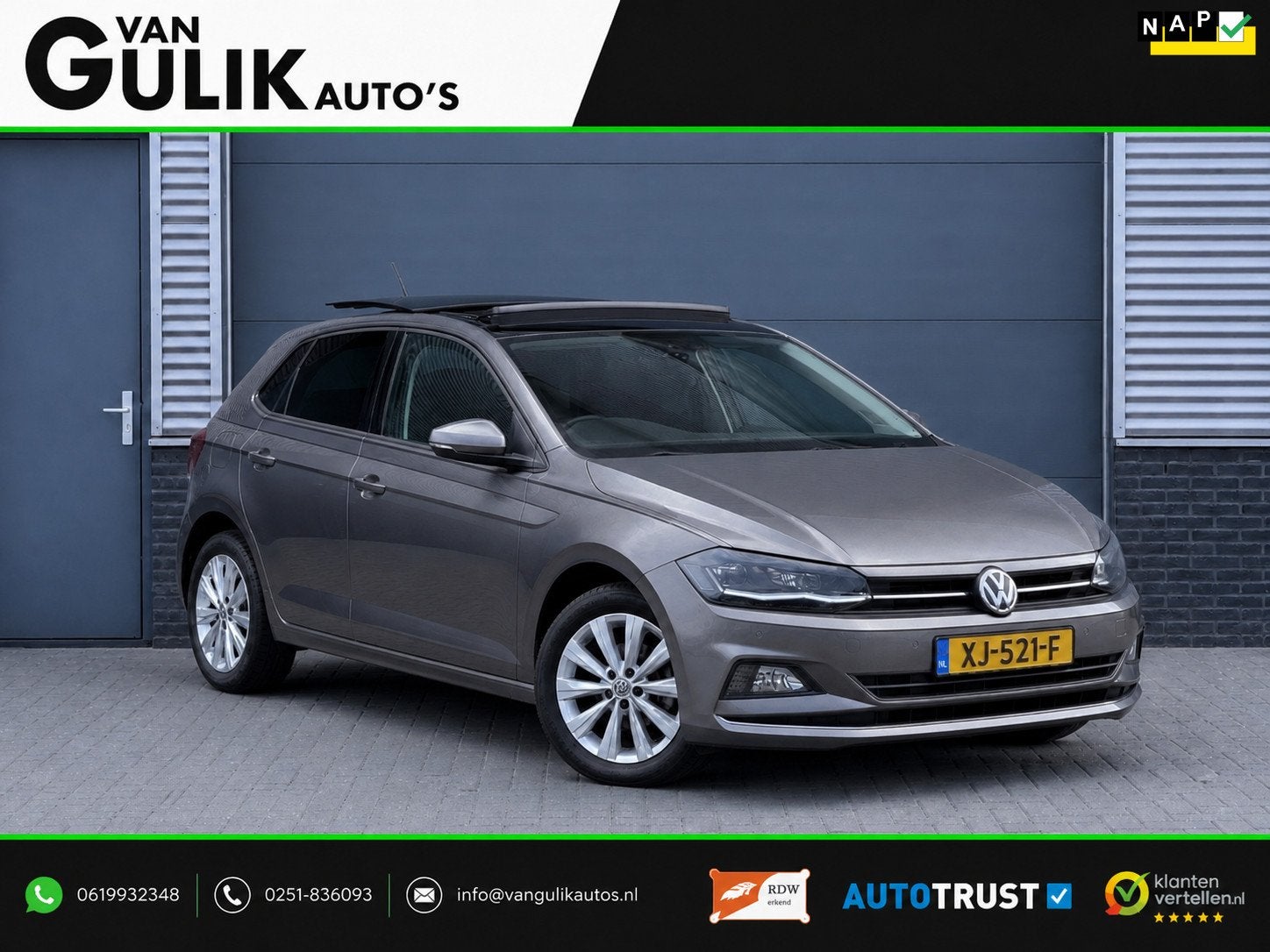 Volkswagen Polo 1.0 TSI Comfortline | Pano | ACC | Carplay |, Stof, Gebruikt, 95 pk, 49 €/maand
