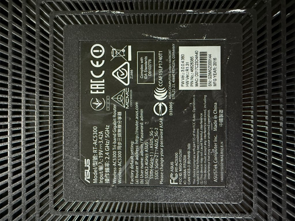ASUS Tri-band Gigabit router, Computers en Software, Routers en Modems, Ophalen, Zo goed als nieuw, Router, Asus
