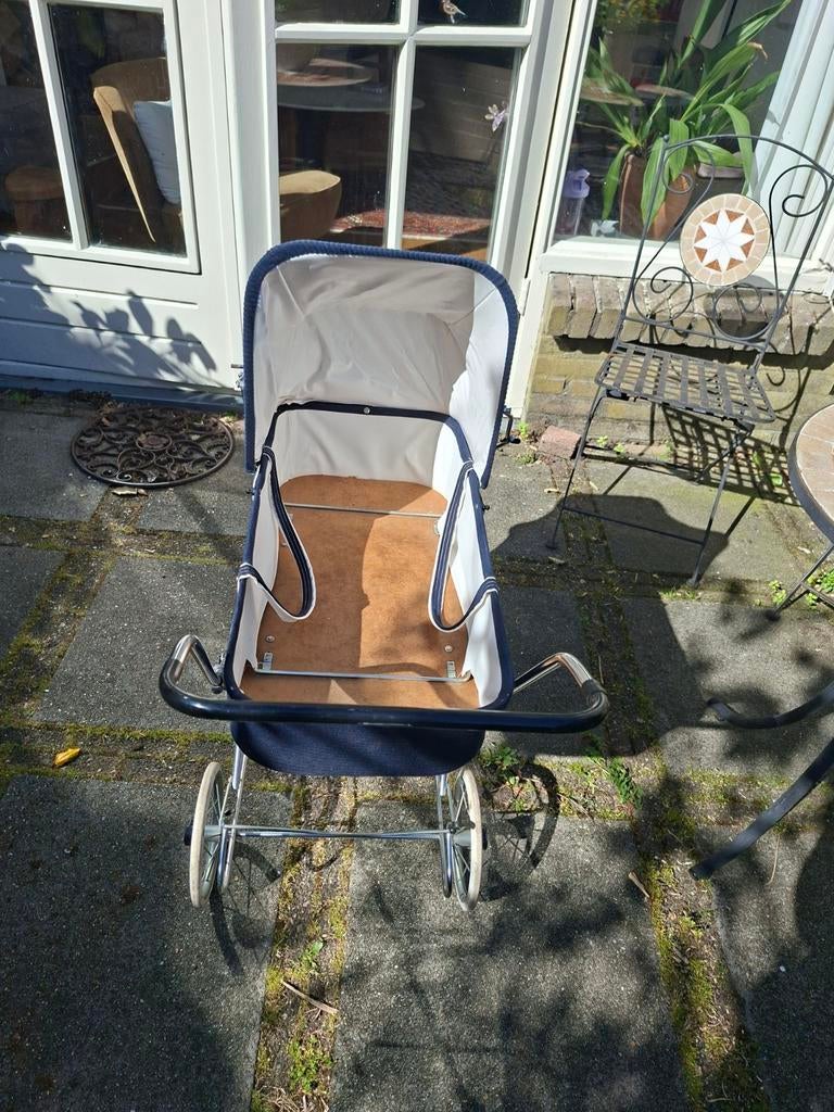 Poppenwagen, vintage, in goede staat, blauw, Ophalen, Gebruikt