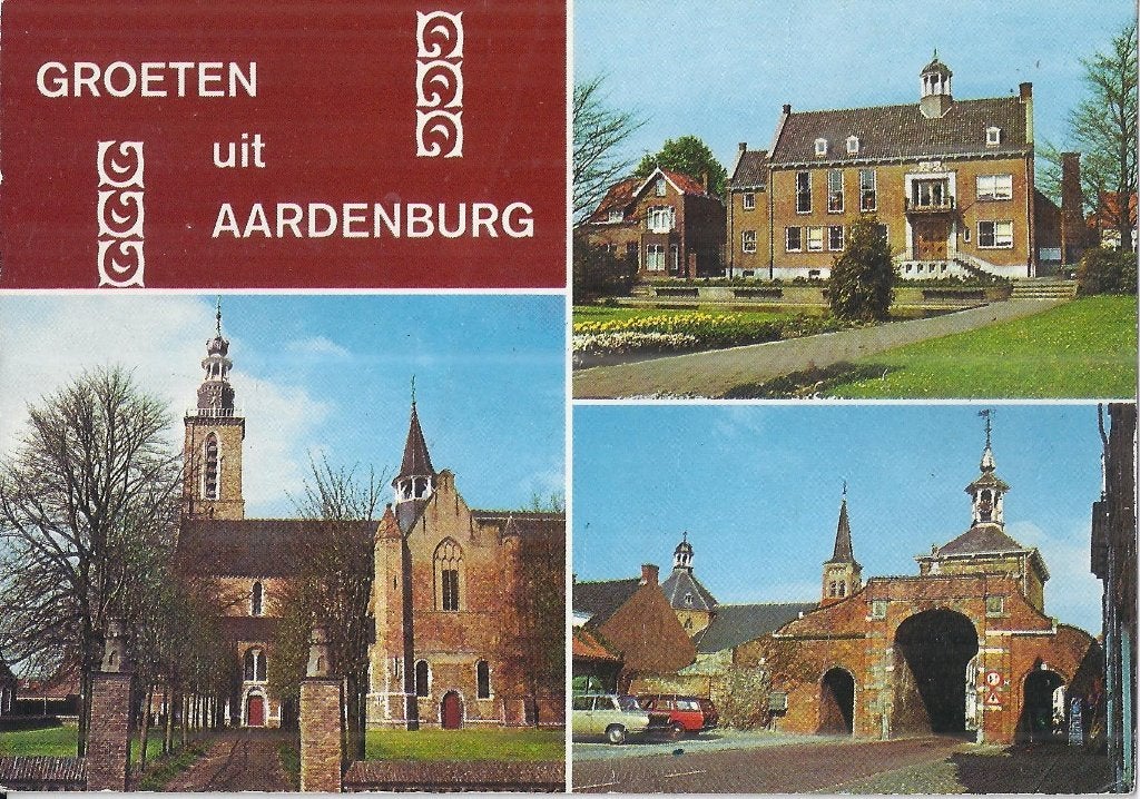 K77 Gelopen ansichtkaart groeten uit Aardenburg, Verzenden, 1980 tot heden, Gelopen