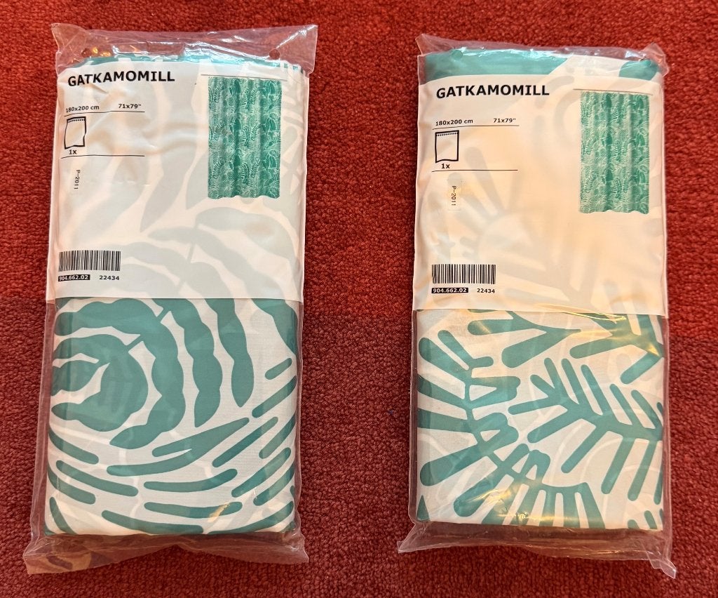 IKEA douchegordijn| Turquoise (2#), IKEA, Overige kleuren, Verzenden, Nieuw