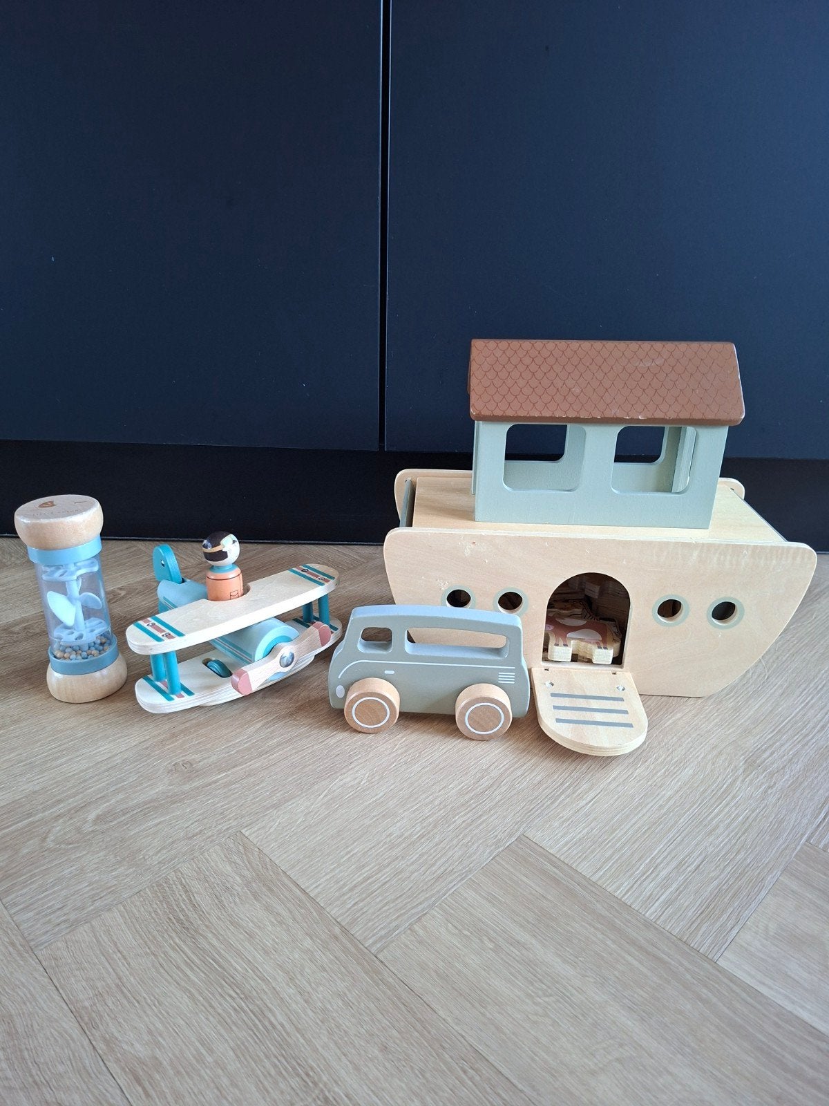 Little Dutch Houten Speelgoed Pakket (Boot, rammelaar, Vlieg, Kinderen en Baby's, Speelgoed | Houten speelgoed, Ophalen, Zo goed als nieuw