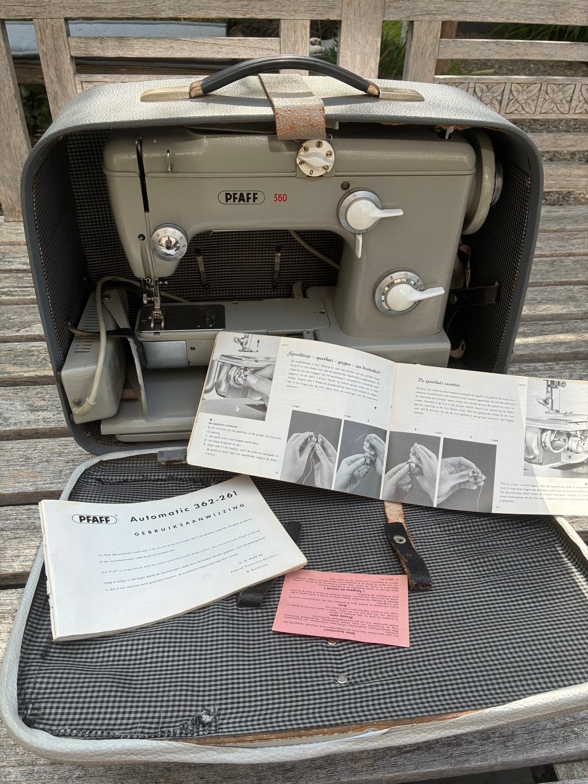 Pfaff 360 Naaimachine met Koffer en Handleiding, Ophalen, Gebruikt, Naaimachine, Pfaff