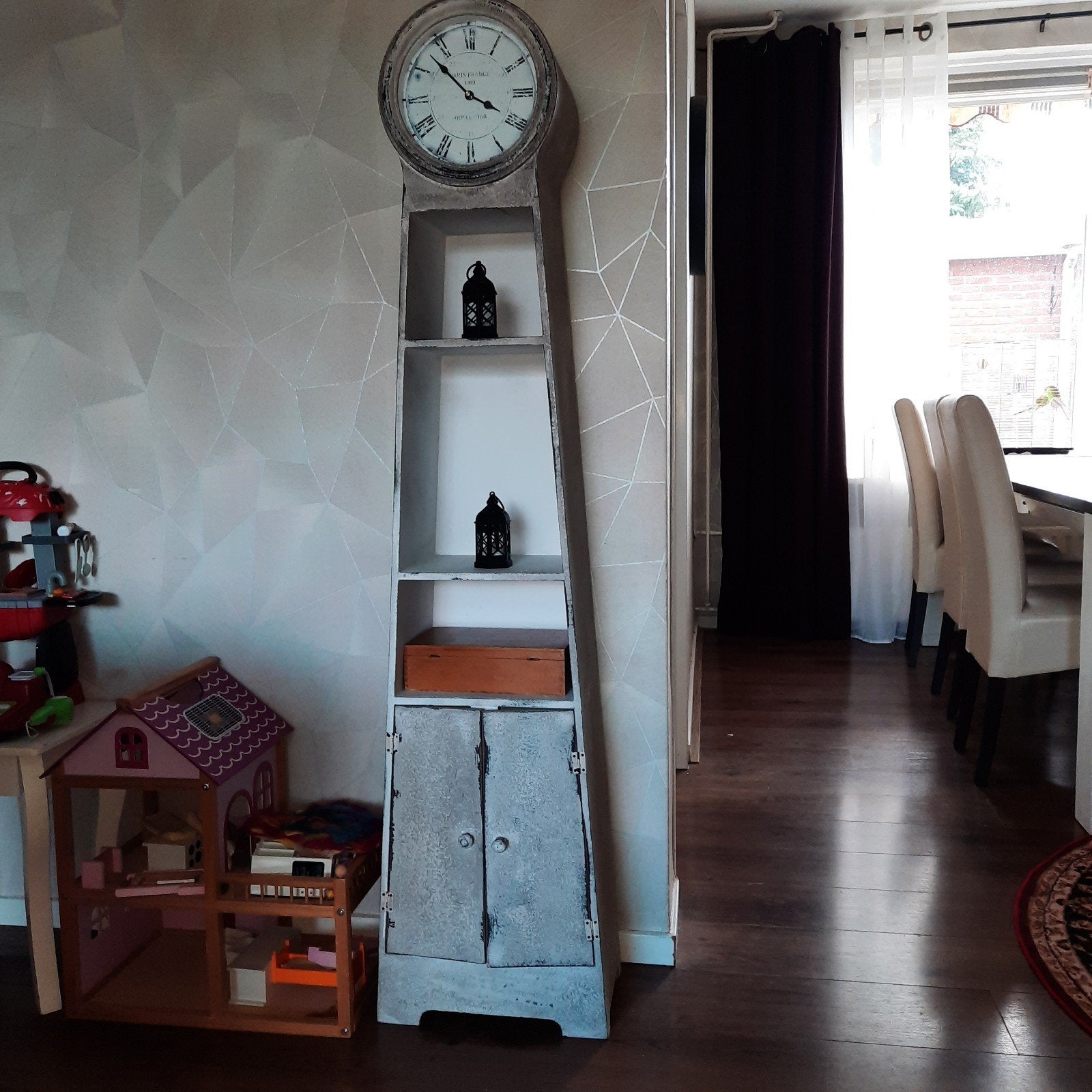 mooie landelijke klok, Huis en Inrichting, Woonaccessoires | Klokken, Ophalen, Zo goed als nieuw, Wandklok