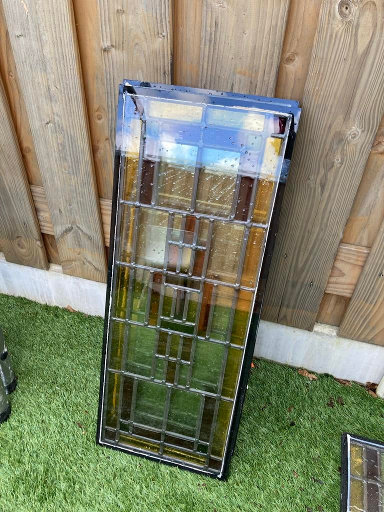 Glas in lood in dubbel glas - Diverse afmetingen, Doe-het-zelf en Verbouw, Glas en Ramen, Gevelraam of Ruit, Minder dan 80 cm