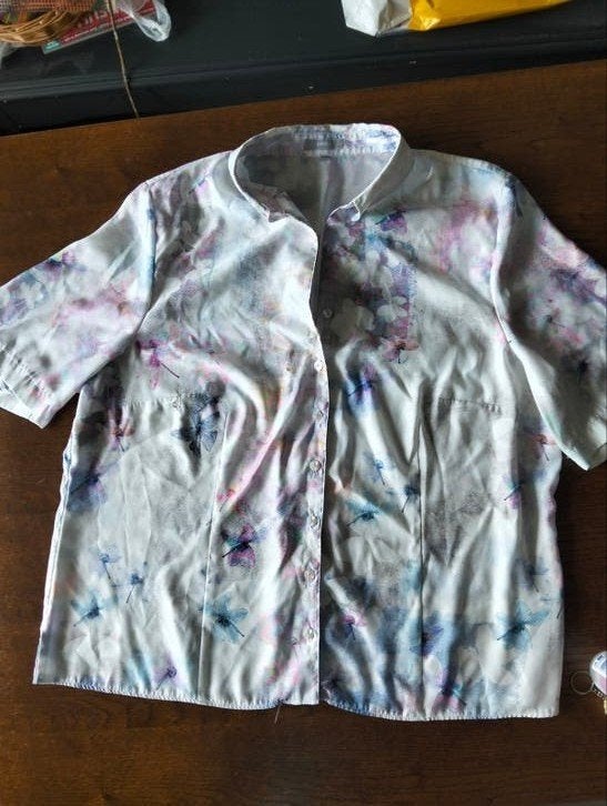 Erfo vintage Blouse met Bloemenprint - Maat 48, Kleding | Dames, Meerkleurig, Erfo, Maat 46/48 (XL) of groter, Ophalen of Verzenden