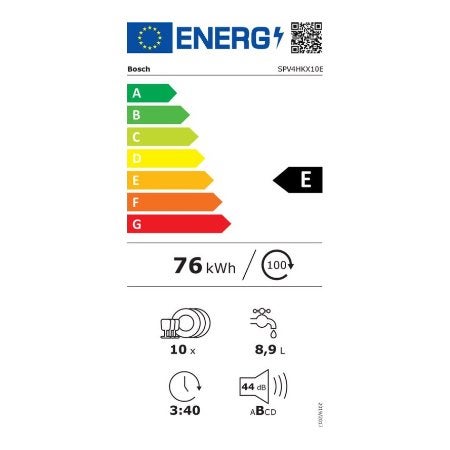 Bosch inbouwvaatwasser SPV4HKX10E - 10 Couverts, Minder dan 85 cm, BSH Huishoudapparaten, Eco programma, Minder dan 10 liter