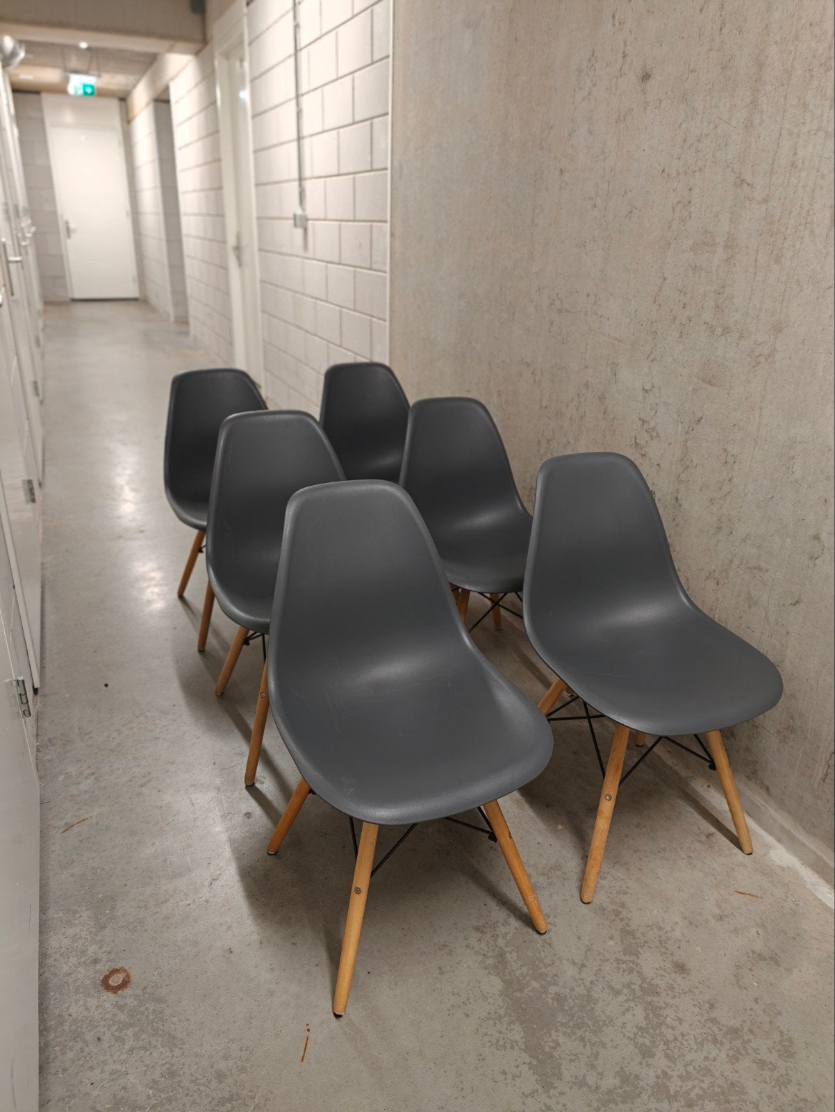 6 x mooie antraciet/ grijze eetkamerstoelen, Huis en Inrichting, Ophalen, Gebruikt, Hout, Grijs