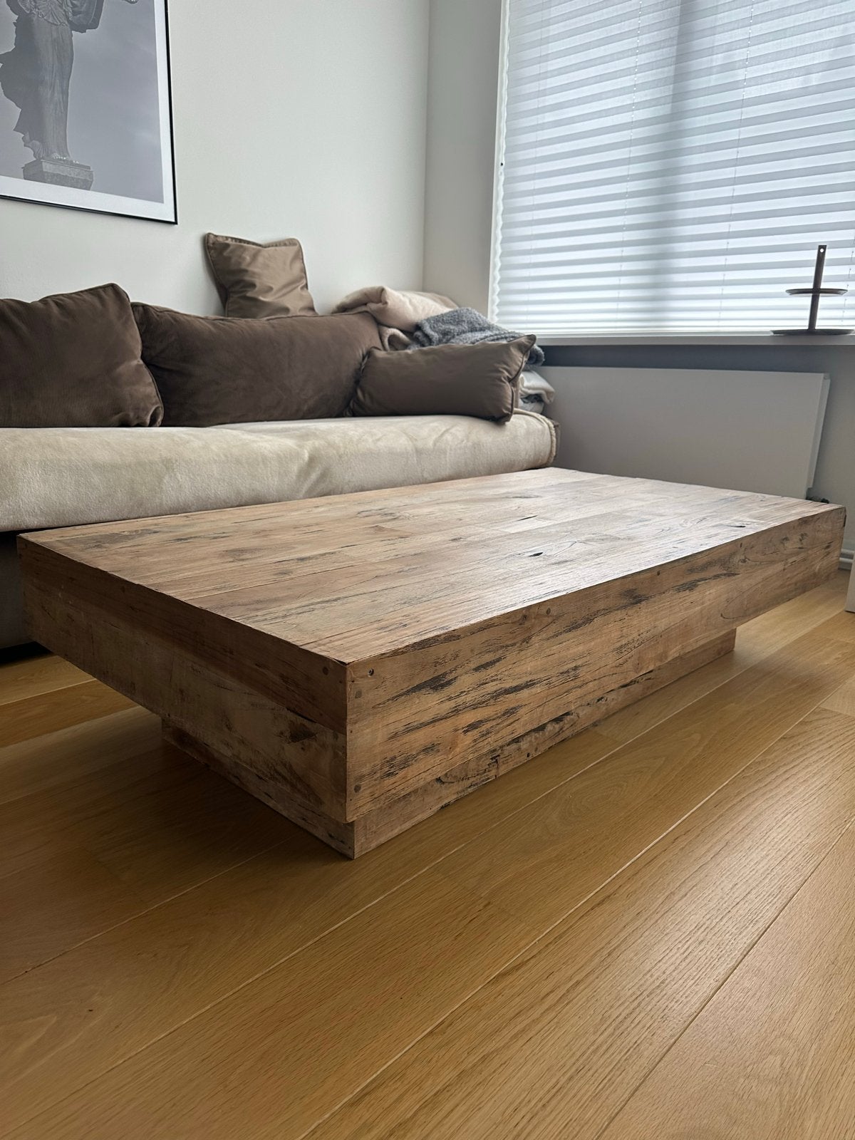 Wooden coffee table, Ophalen, 100 tot 150 cm, Zo goed als nieuw, 150 tot 200 cm
