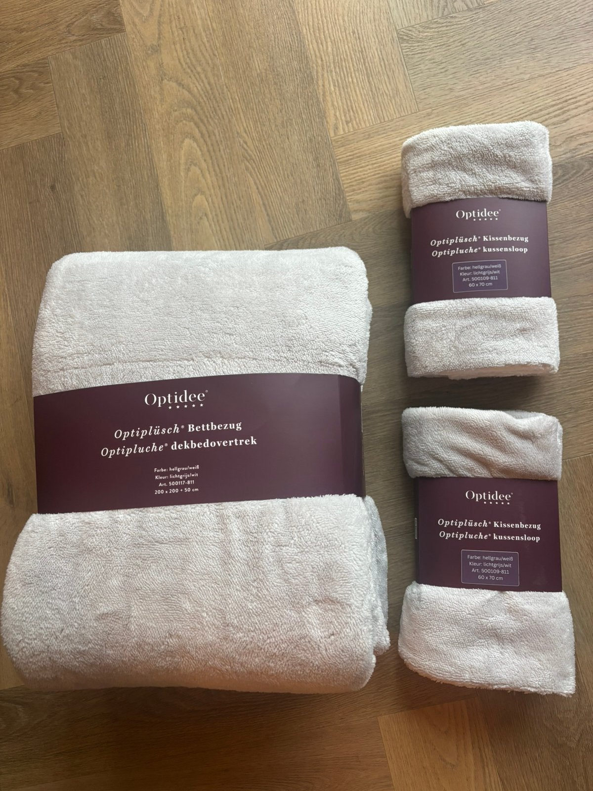 Optidee dekbedovertrek set pluche 200x200, Ophalen of Verzenden, Nieuw