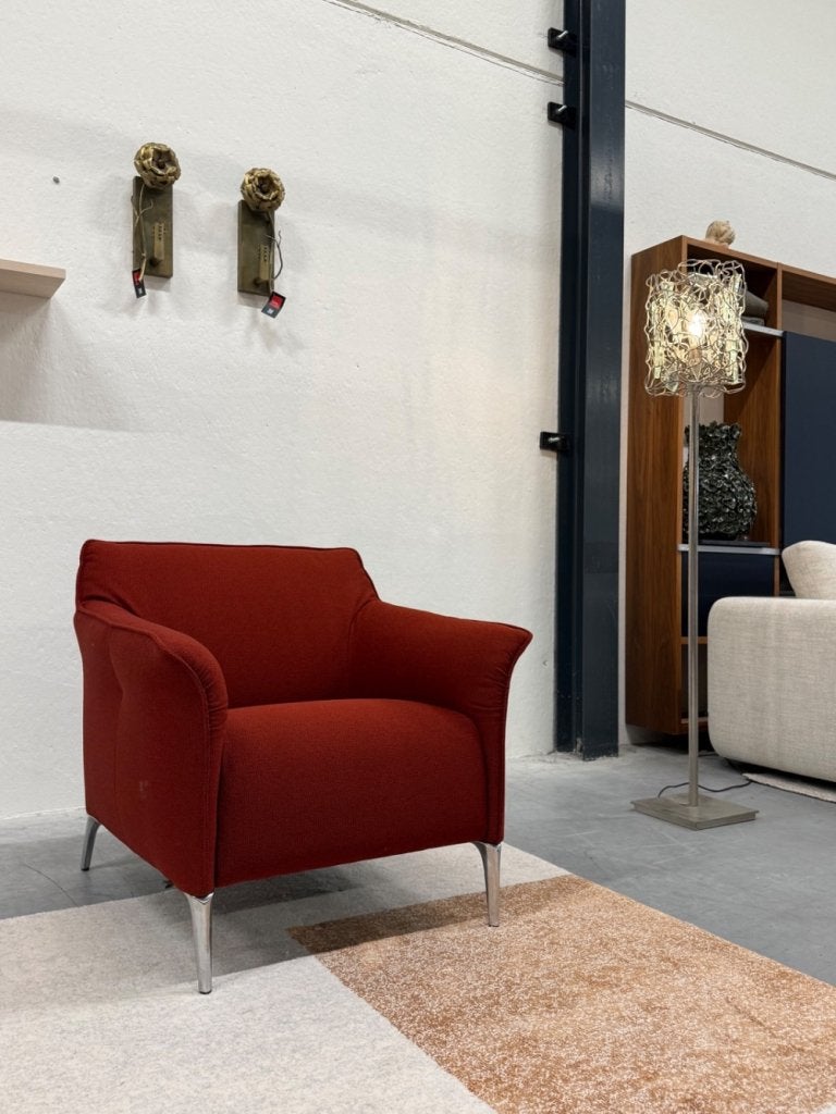 Nieuw Leolux Mayon  Fauteuil Rood stof design stoel, Huis en Inrichting, Leolux, Info@leolux.nl, Nieuw, 75 tot 100 cm