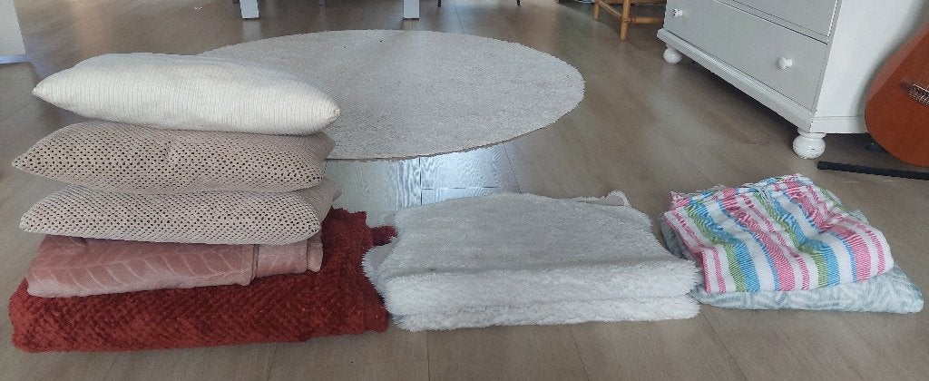 Set dekens en kussens, Ophalen, Gebruikt, Overige kleuren, Overige vormen