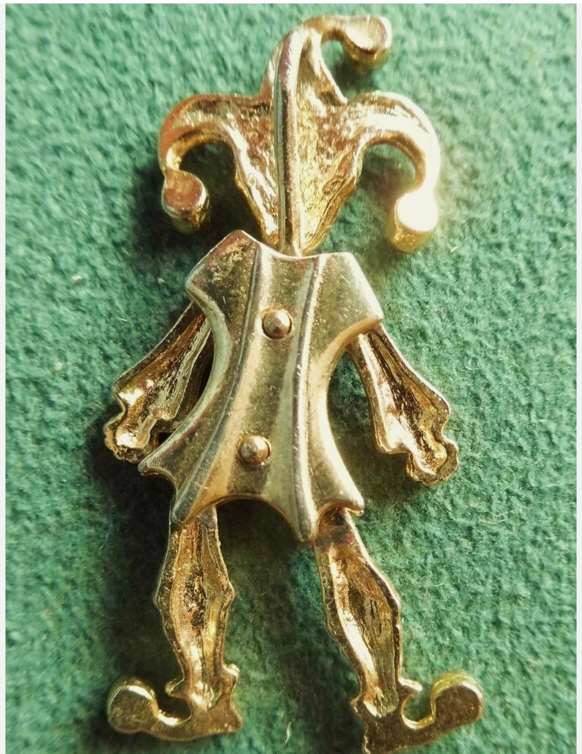 Vergulden harlekijn hanger, Ophalen of Verzenden, Overige materialen, Hanger