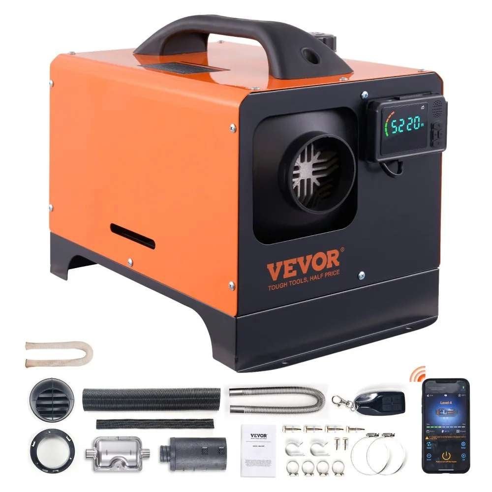 VEVOR Diesel Luchtverwarmer 5KW 12V met Afstandsbediening, 30 tot 80 cm, Minder dan 60 cm, Ophalen of Verzenden, 800 watt of meer