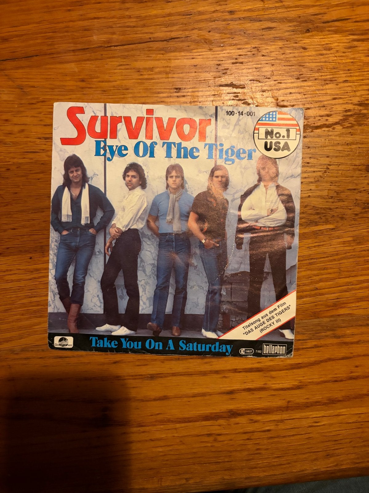 Survivor - Eye Of The Tiger (Single, 1982), Cd's en Dvd's, Vinyl Singles, Gebruikt, Originele persing, 7 inch, Ophalen of Verzenden