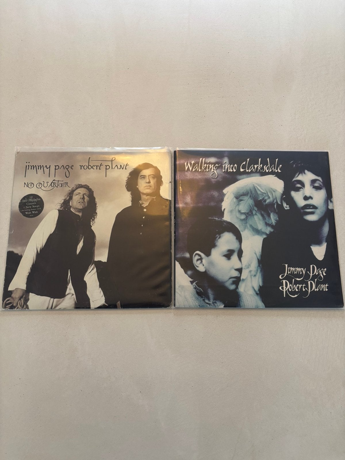 90’s lp jimmy page + robert plant - no quarter + walking in, Ophalen of Verzenden, Zo goed als nieuw, 12 inch, Poprock