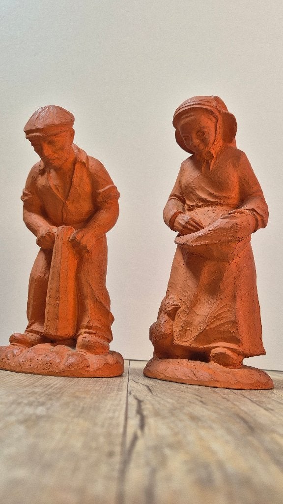 Jas de Keistamper en vriendin, Ophalen, Groep mensen, Rood, Handgemaakt