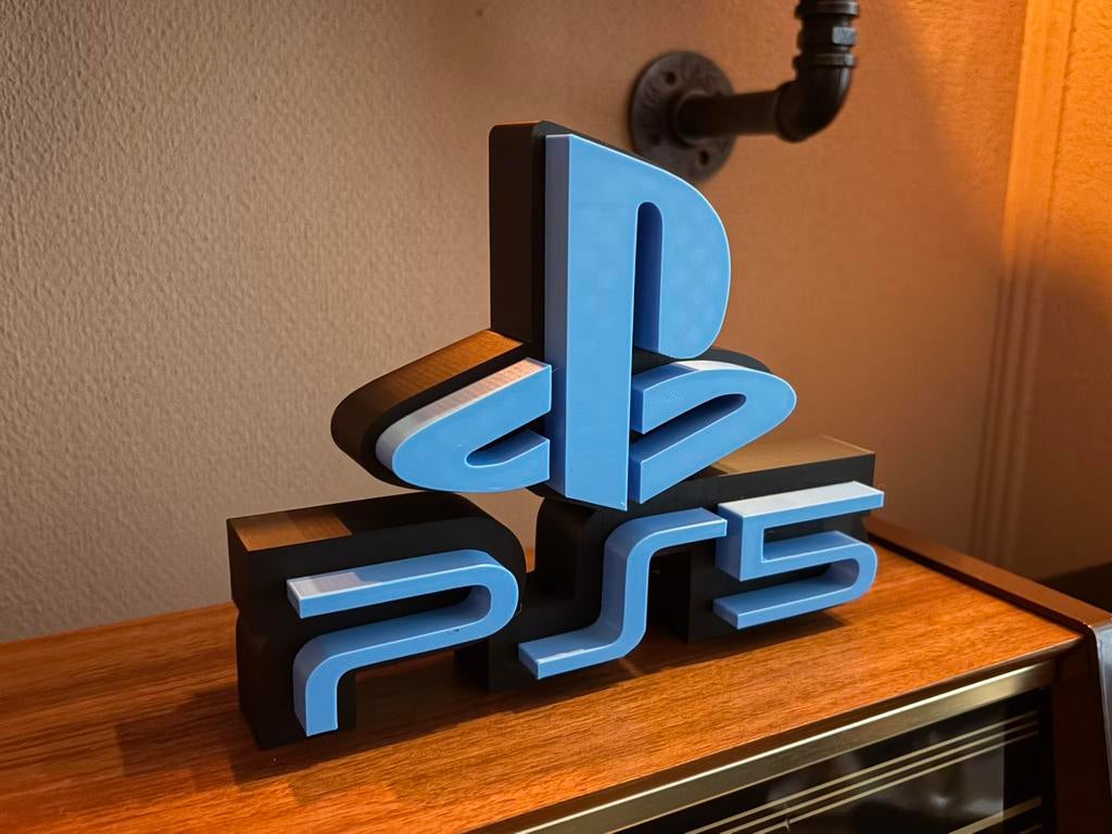 3D geprint ‘Playstation 5’ logo. (Kleuren in overleg), Ophalen of Verzenden, Nieuw, Filament