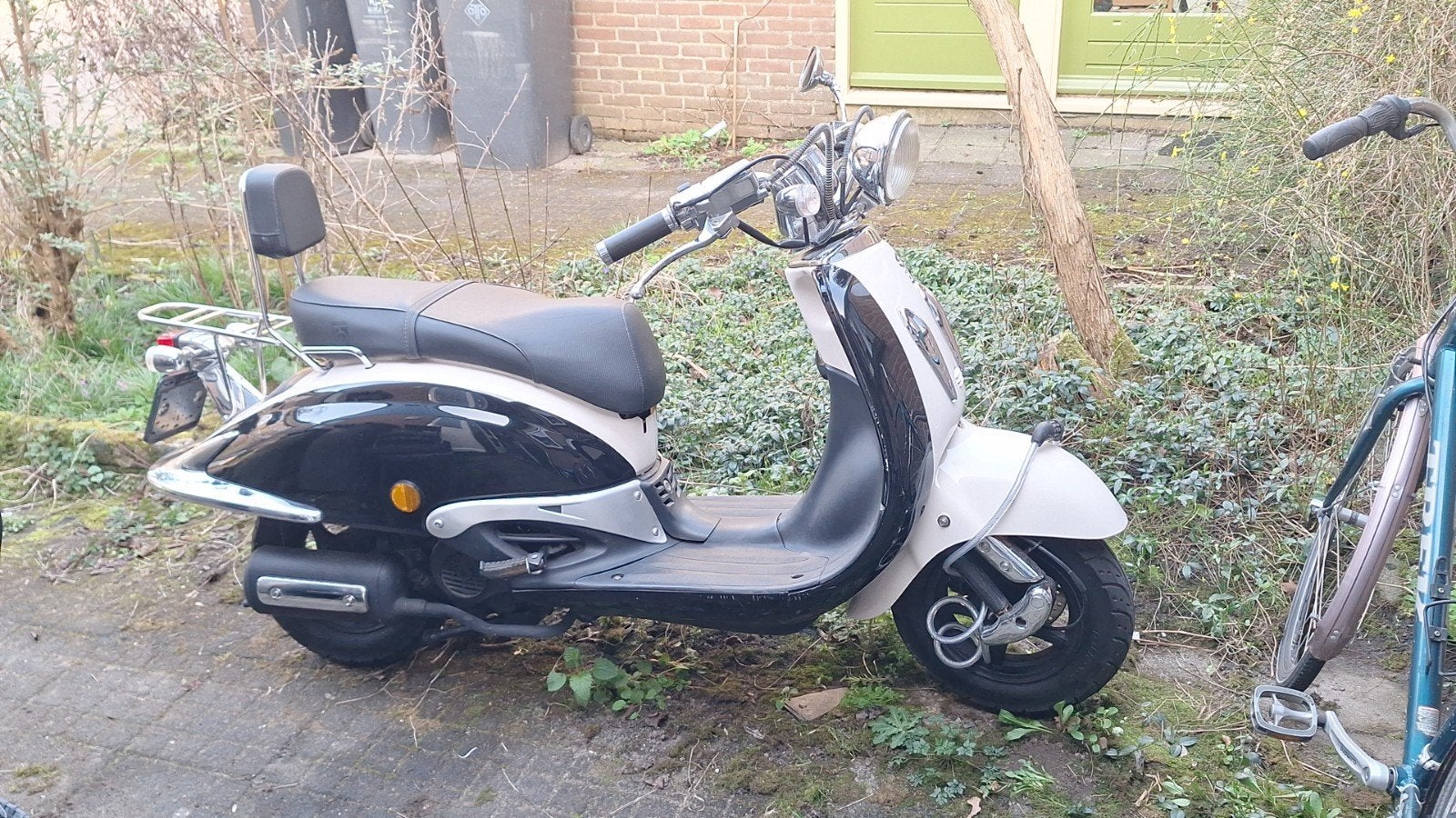 Fosti Grande Retro zwart blauw kenteken, Fietsen en Brommers, Zo goed als nieuw, Benzine, Ophalen, Overige merken